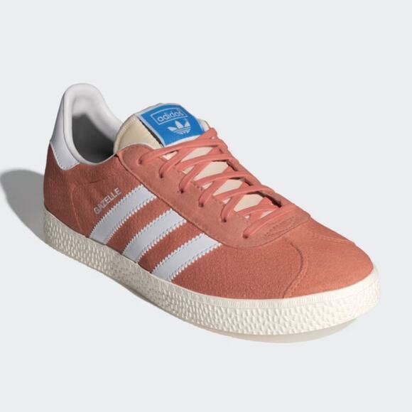 New ADIDAS Gazelle Pink Sneaker Shoes JUNIOR IG1699 Wonder Clay / White
